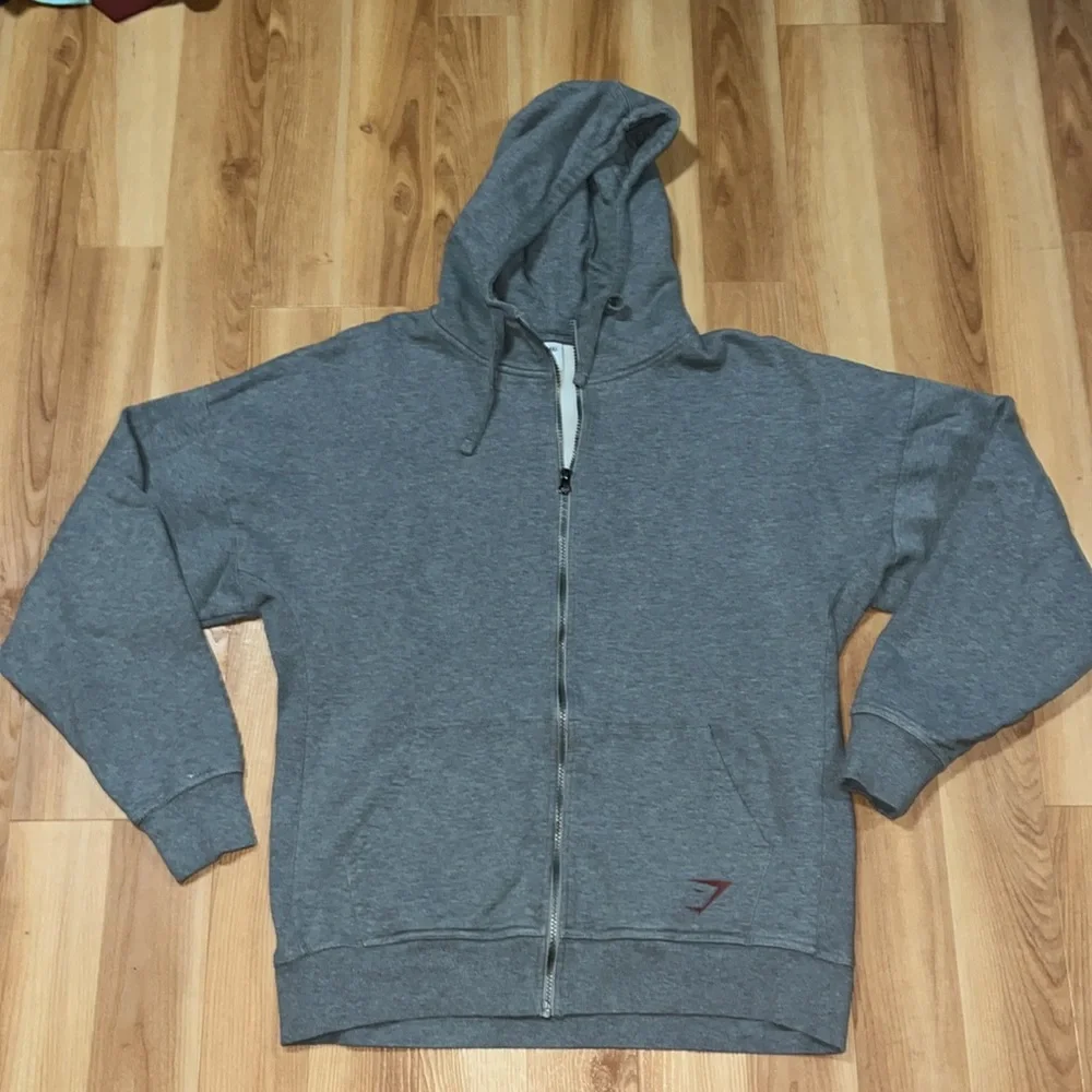Gymshark Gray power zip up hoodie - Picture 3 of 7